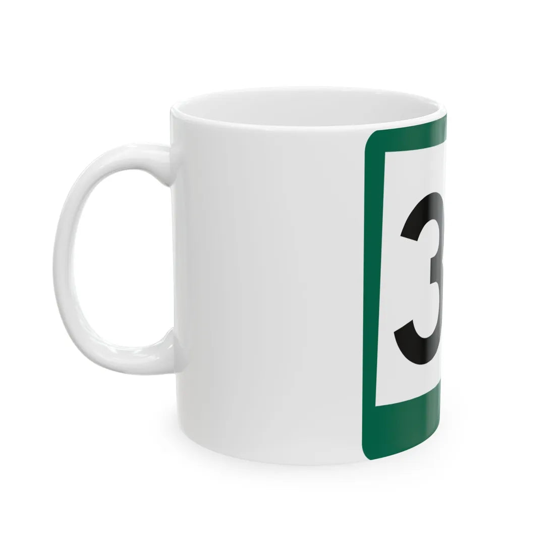 SD 39 (South Dakota) (Road Sign) White Coffee Mug - Go Mug Yourself