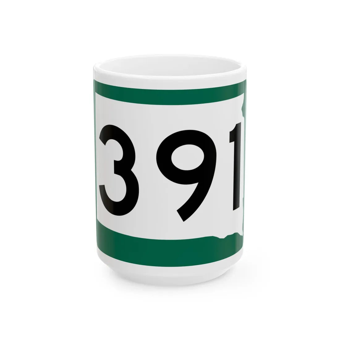 SD 391 (South Dakota) (Road Sign) White Coffee Mug 15oz - Go Mug Yourself