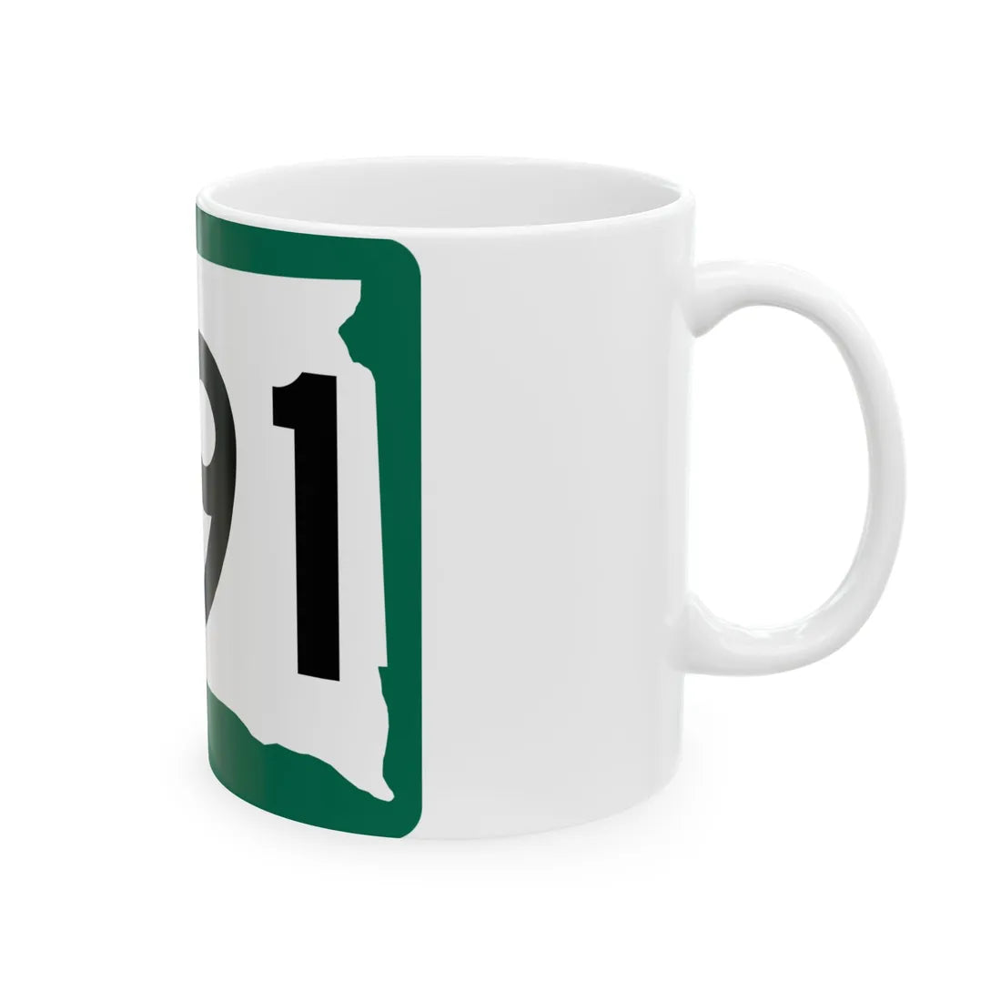 SD 391 (South Dakota) (Road Sign) White Coffee Mug - Go Mug Yourself