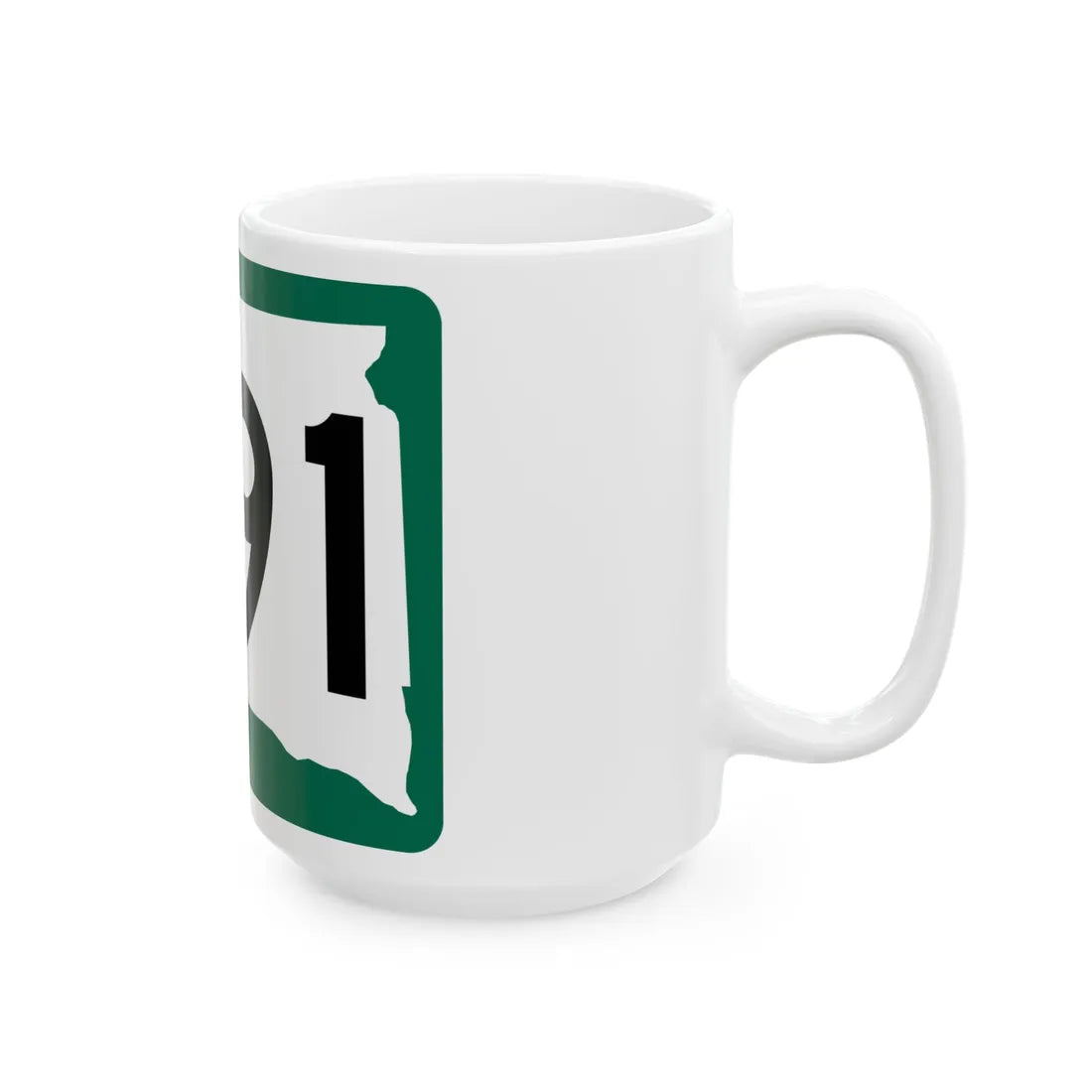 SD 391 (South Dakota) (Road Sign) White Coffee Mug - Go Mug Yourself