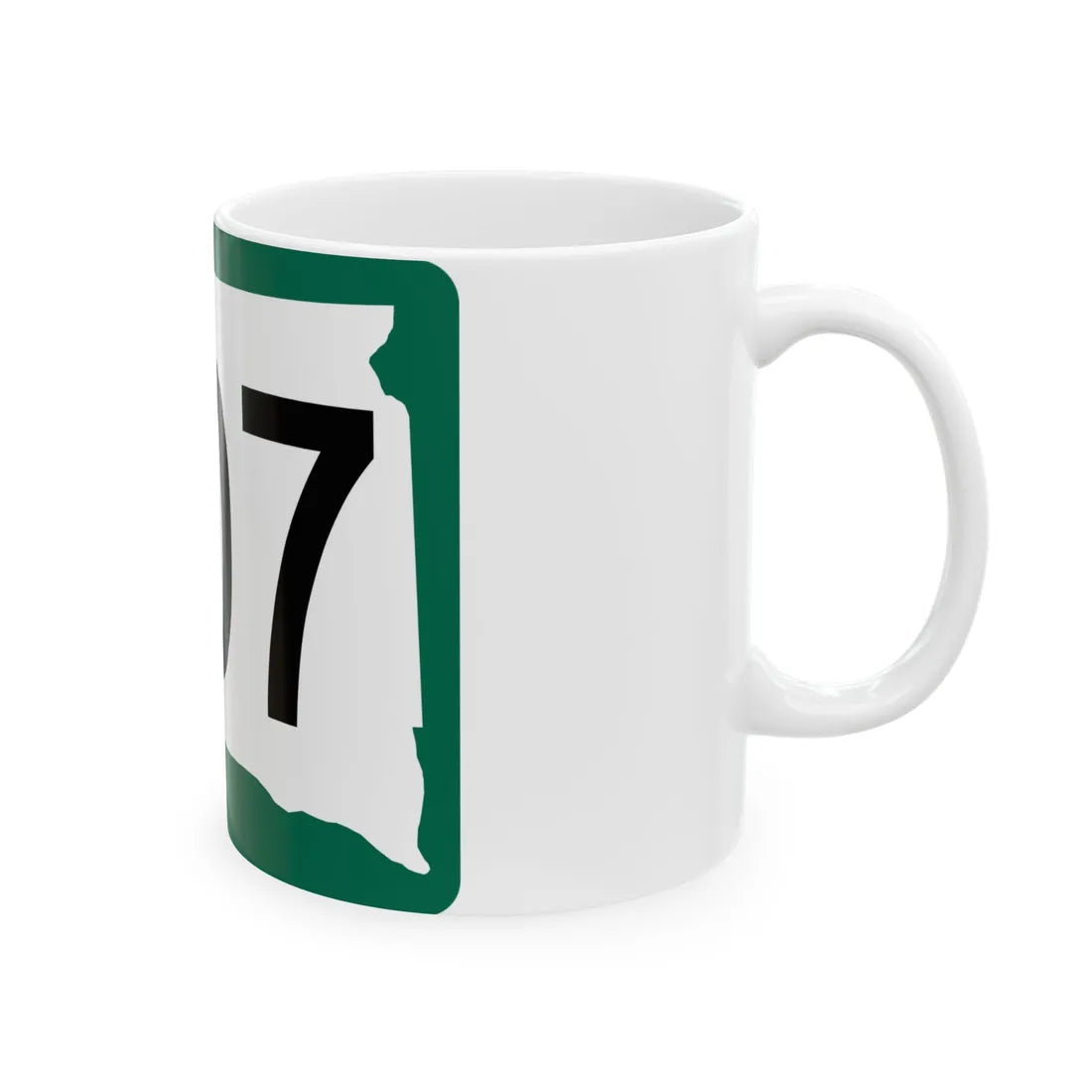 SD 407 (South Dakota) (Road Sign) White Coffee Mug - Go Mug Yourself