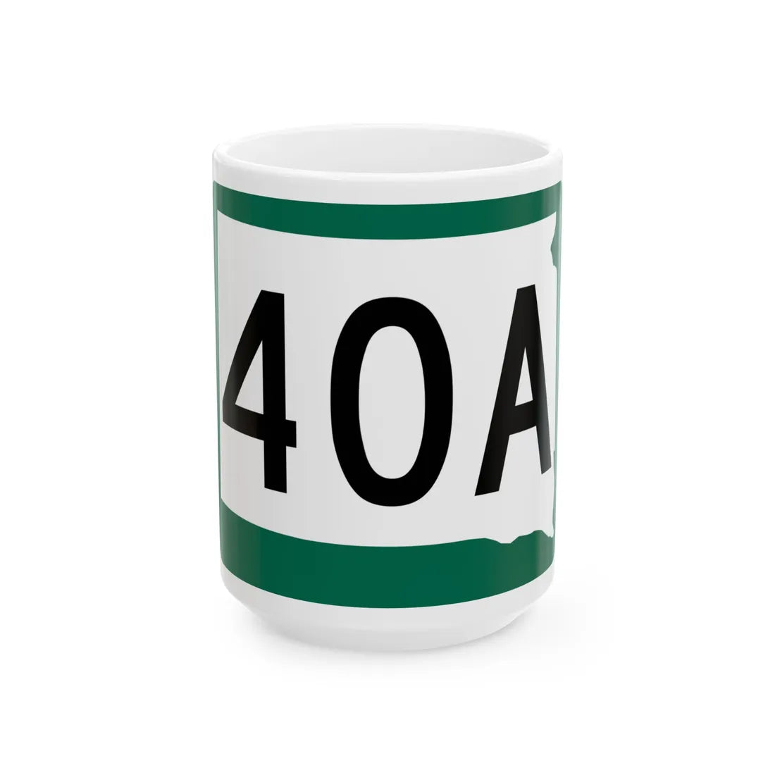 SD 40A (South Dakota) (Road Sign) White Coffee Mug 15oz - Go Mug Yourself