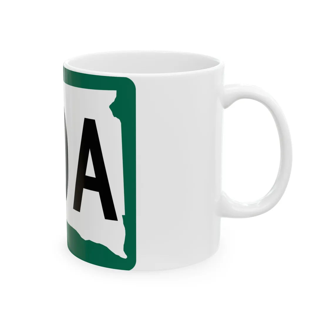 SD 40A (South Dakota) (Road Sign) White Coffee Mug - Go Mug Yourself