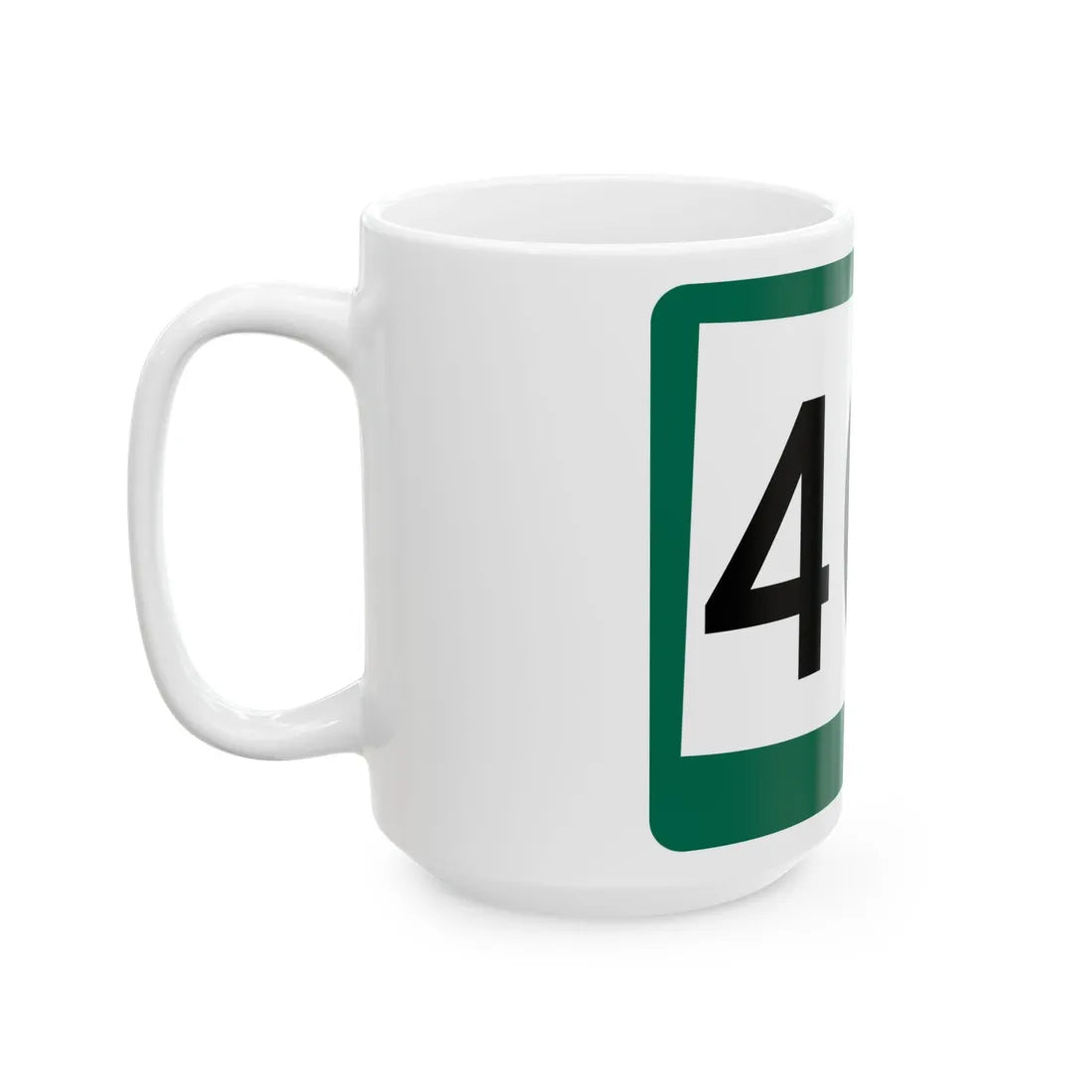 SD 40A (South Dakota) (Road Sign) White Coffee Mug - Go Mug Yourself
