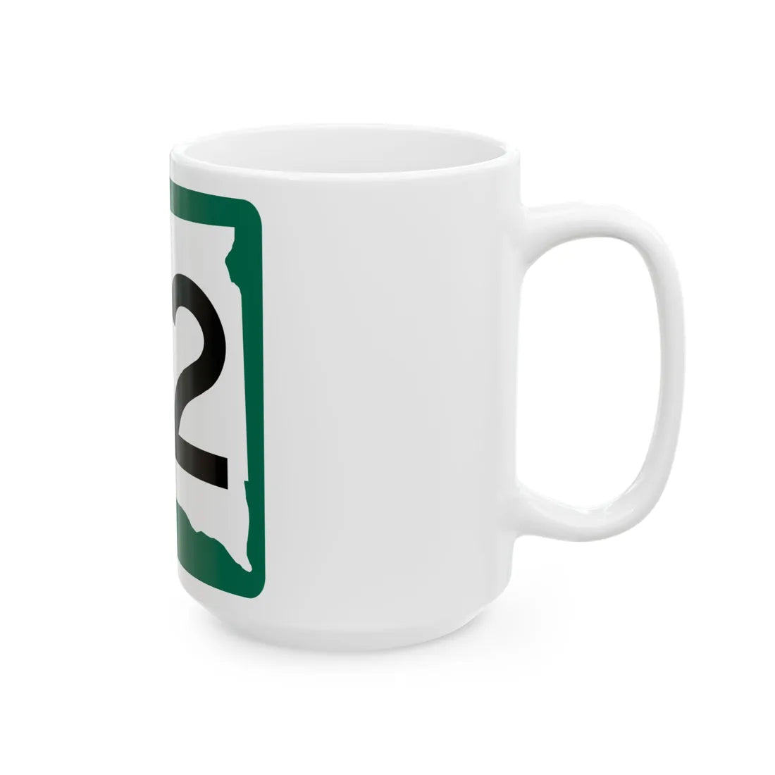 SD 42 (South Dakota) (Road Sign) White Coffee Mug - Go Mug Yourself