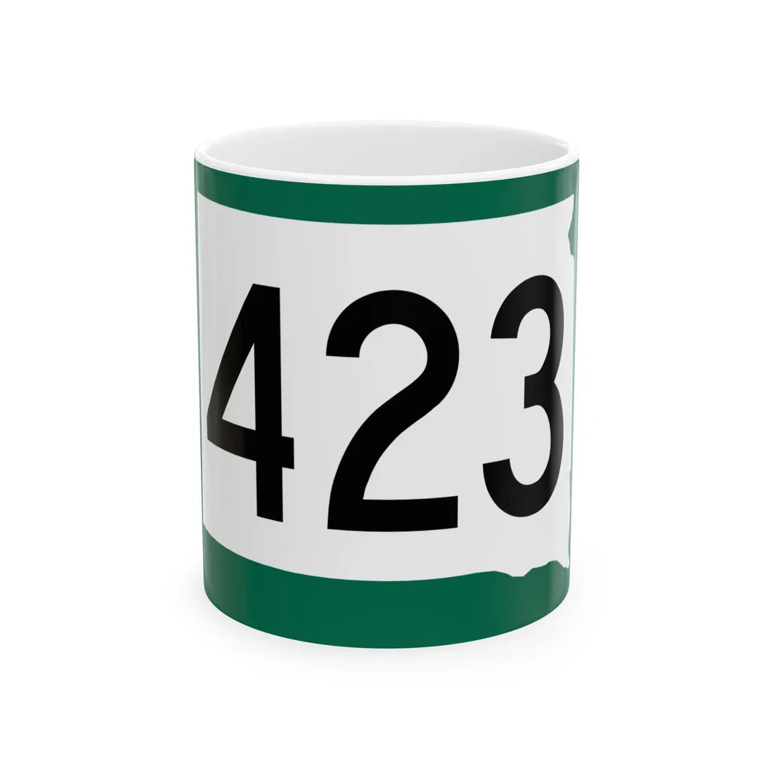 SD 423 (South Dakota) (Road Sign) White Coffee Mug 11oz - Go Mug Yourself