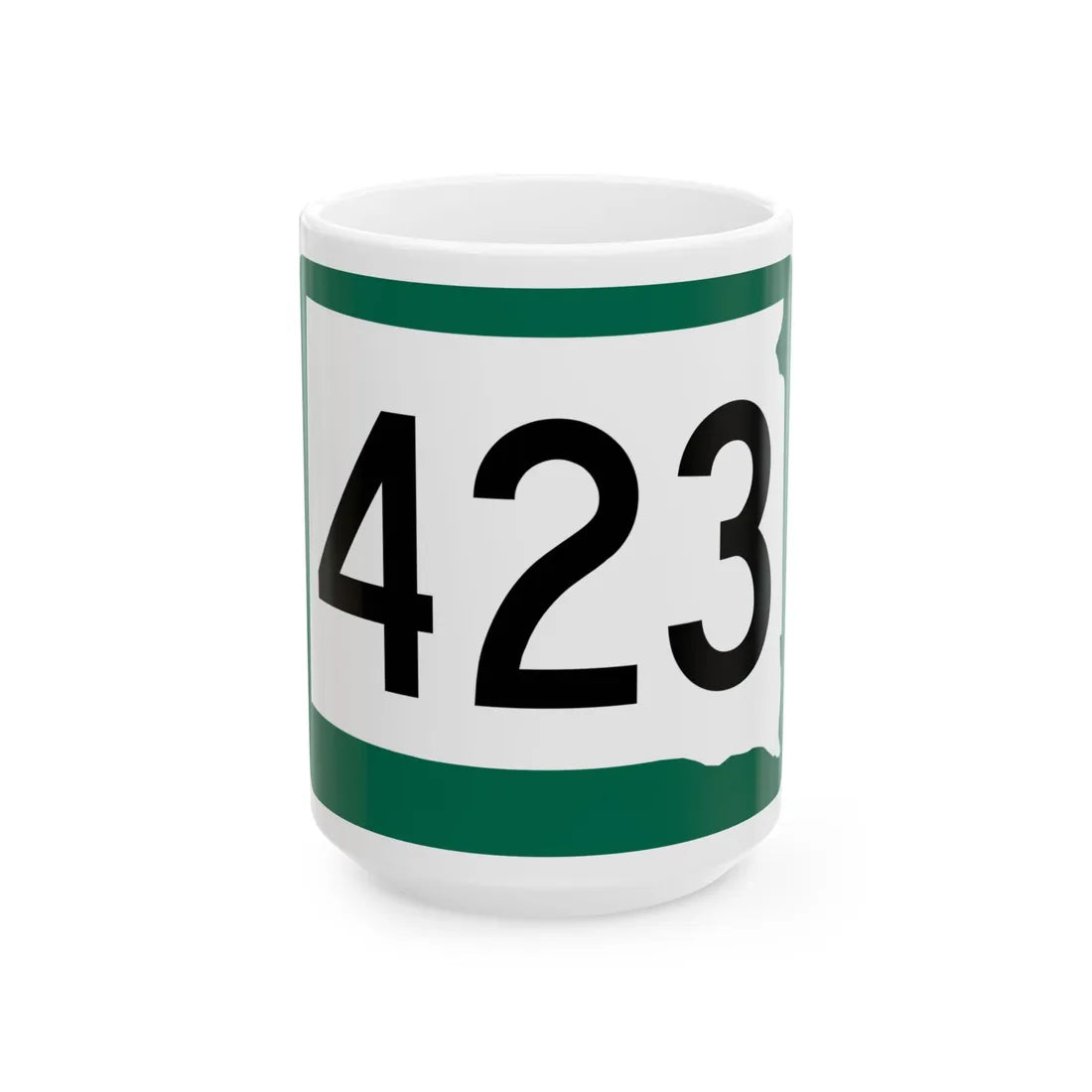 SD 423 (South Dakota) (Road Sign) White Coffee Mug 15oz - Go Mug Yourself
