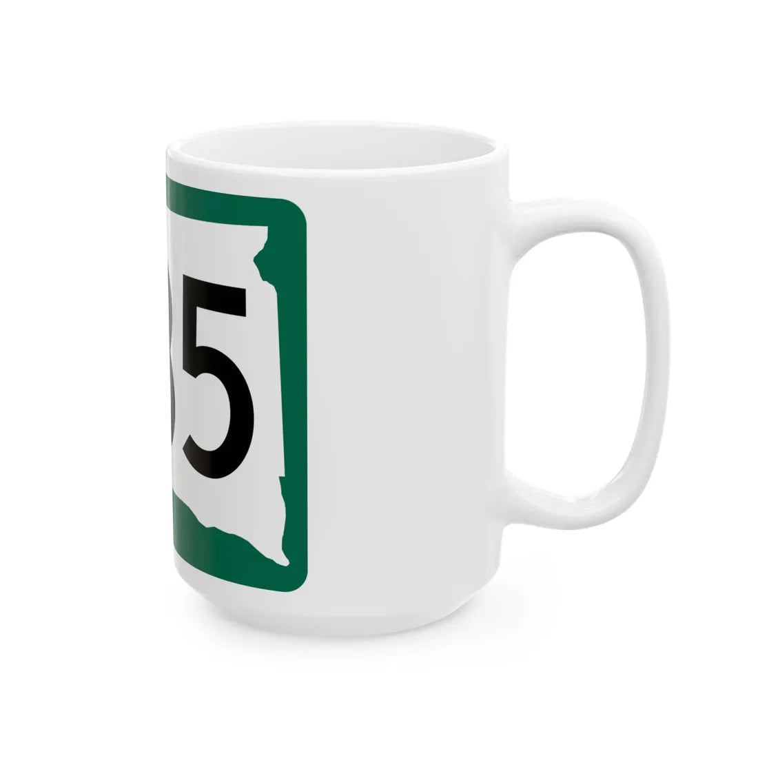 SD 435 (South Dakota) (Road Sign) White Coffee Mug - Go Mug Yourself