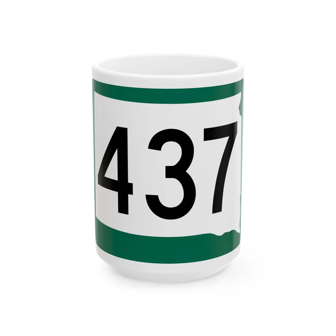 SD 437 (South Dakota) (Road Sign) White Coffee Mug 15oz - Go Mug Yourself