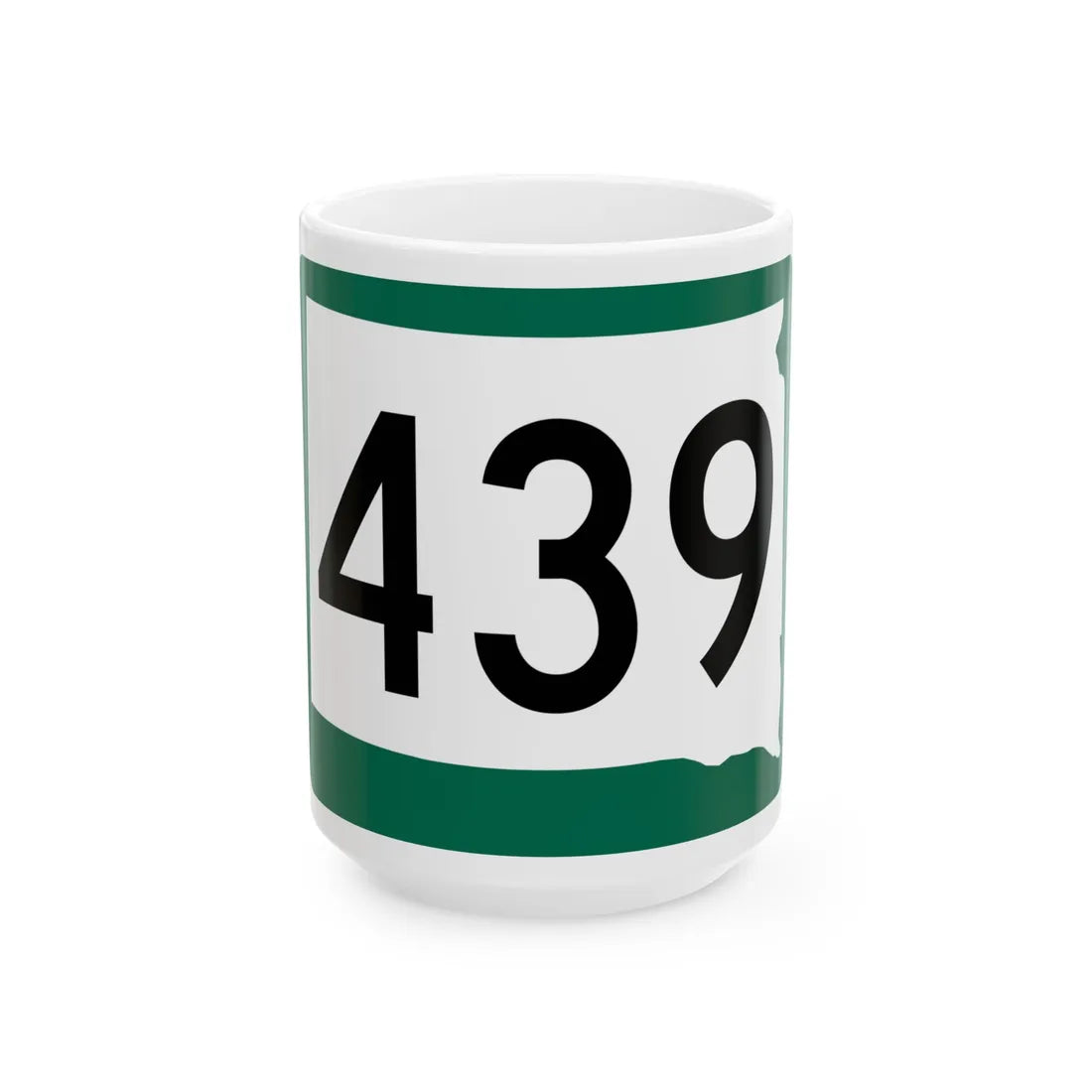 SD 439 (South Dakota) (Road Sign) White Coffee Mug 15oz - Go Mug Yourself