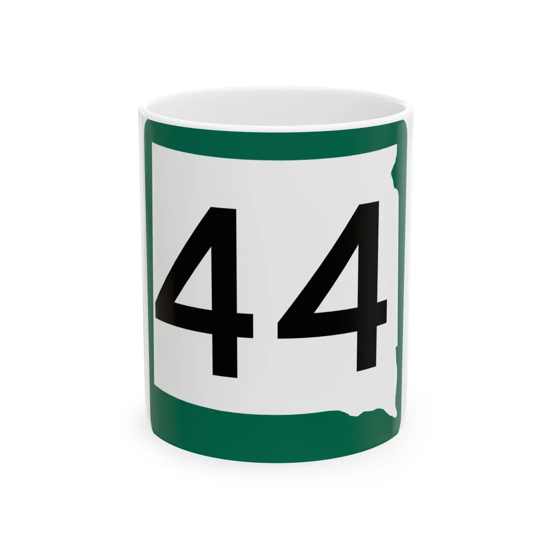 SD 44 (South Dakota) (Road Sign) White Coffee Mug 11oz - Go Mug Yourself