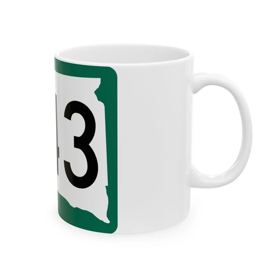 SD 443 (South Dakota) (Road Sign) White Coffee Mug - Go Mug Yourself