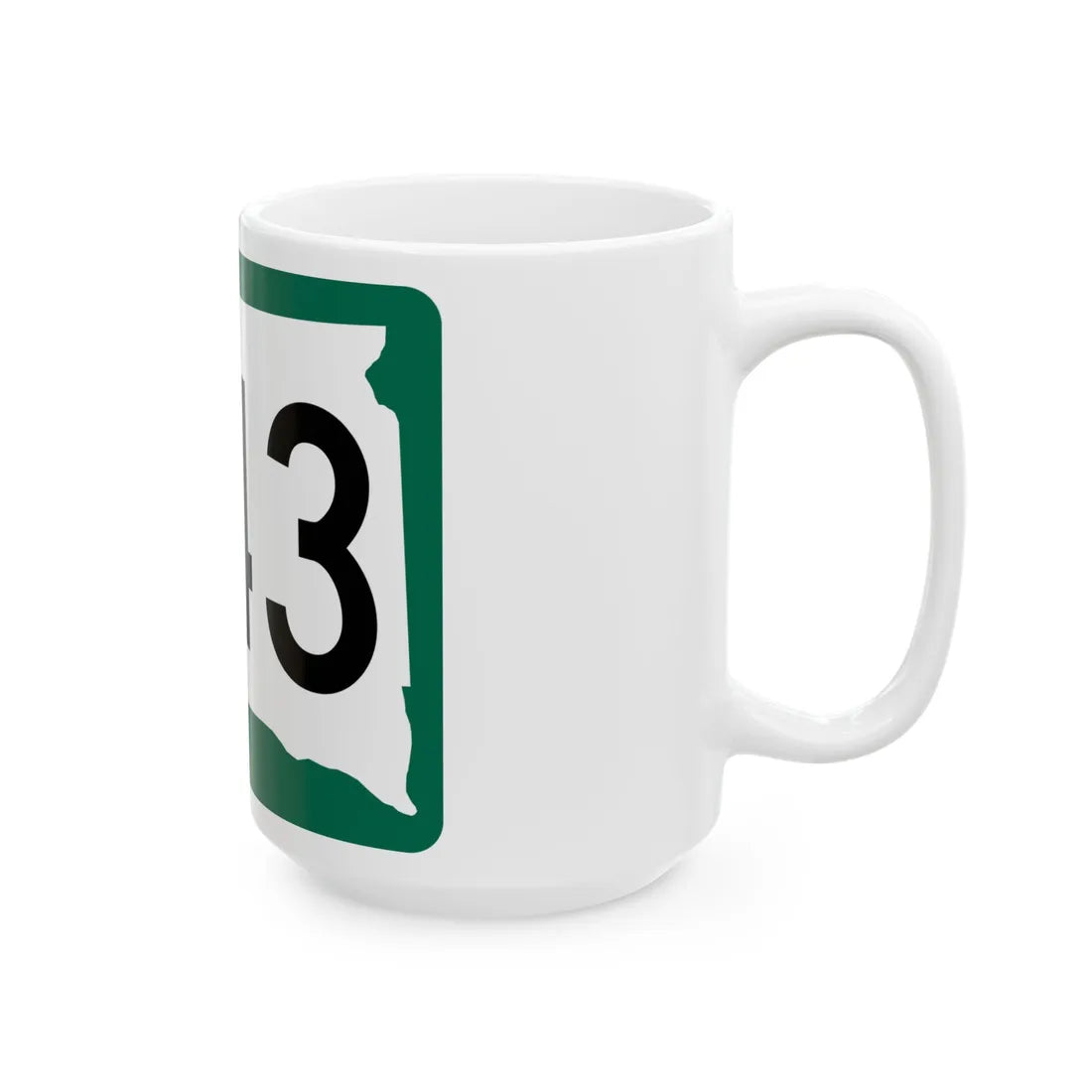 SD 443 (South Dakota) (Road Sign) White Coffee Mug - Go Mug Yourself