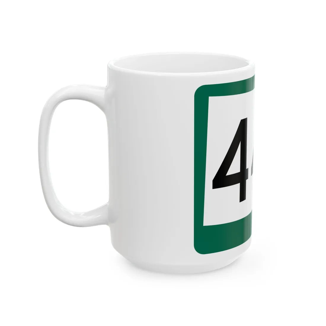 SD 445 (South Dakota) (Road Sign) White Coffee Mug - Go Mug Yourself