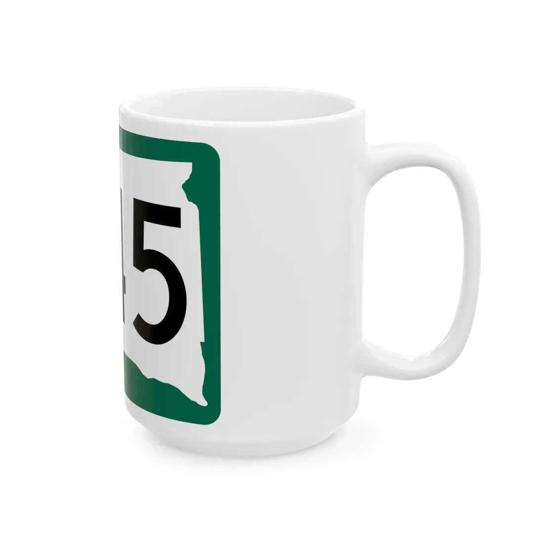 SD 445 (South Dakota) (Road Sign) White Coffee Mug - Go Mug Yourself