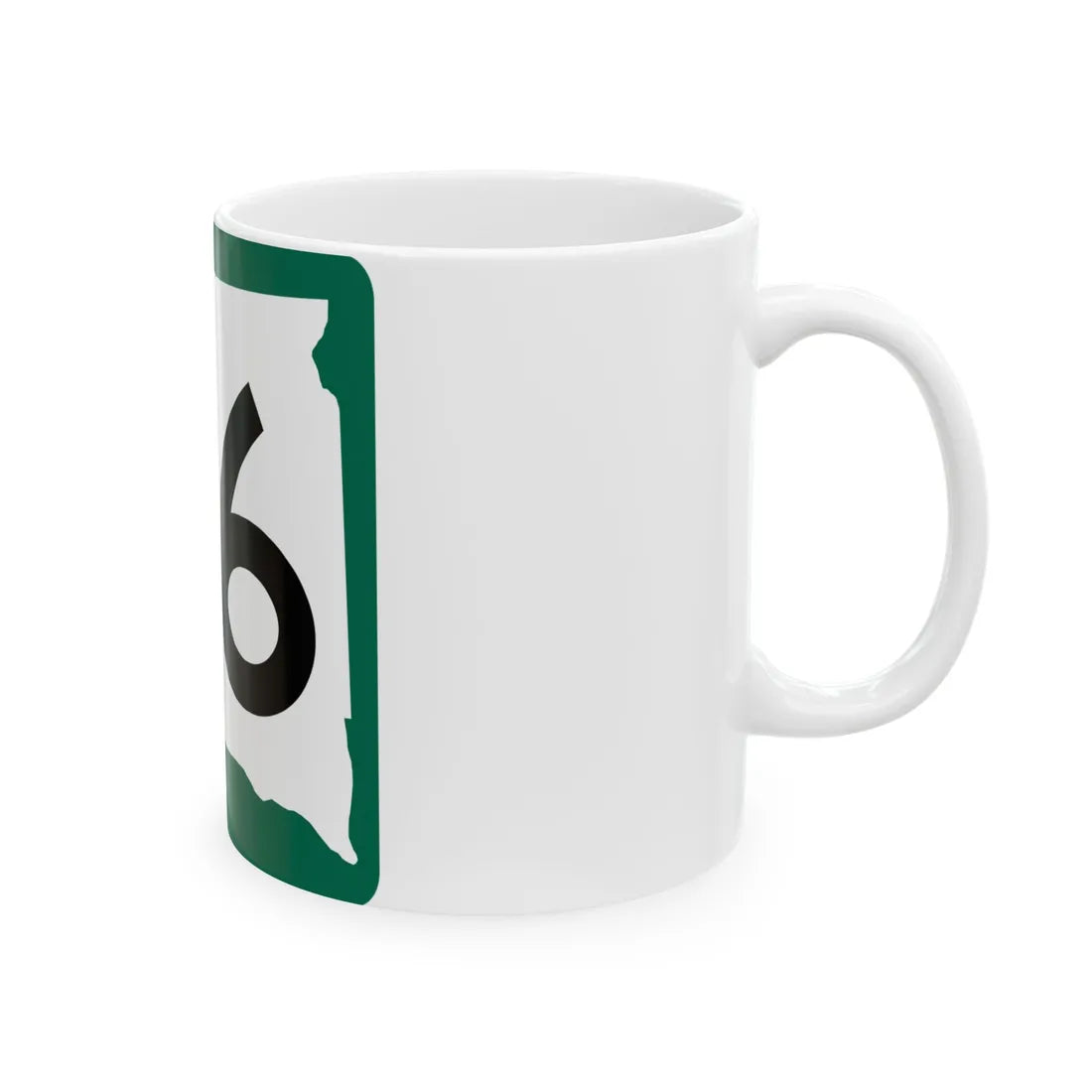 SD 46 (South Dakota) (Road Sign) White Coffee Mug - Go Mug Yourself