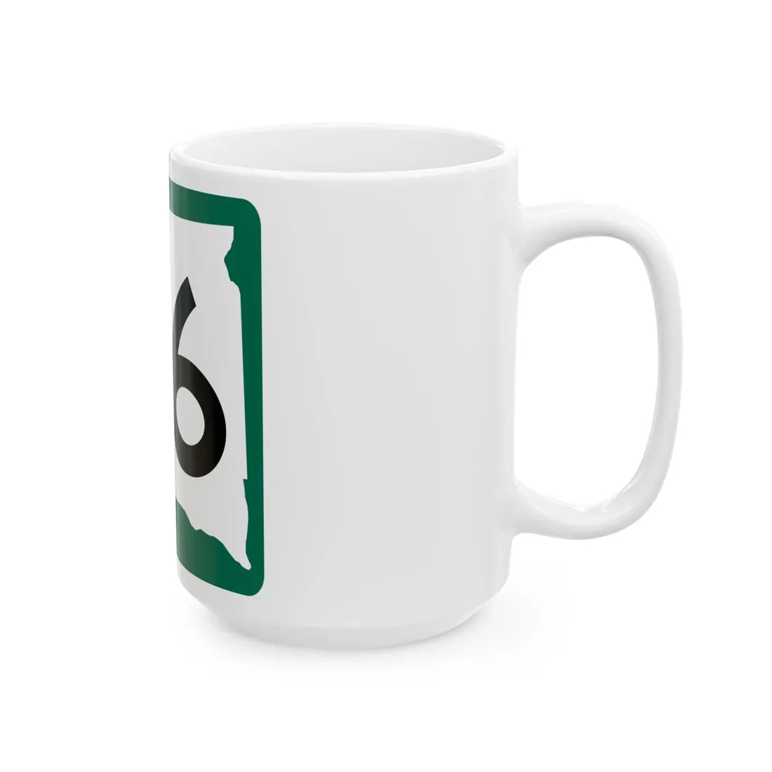SD 46 (South Dakota) (Road Sign) White Coffee Mug - Go Mug Yourself