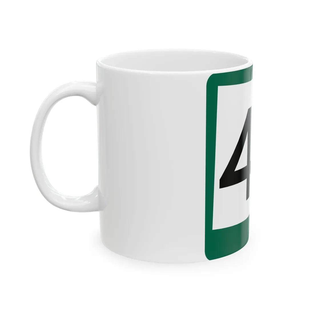 SD 47 (South Dakota) (Road Sign) White Coffee Mug - Go Mug Yourself