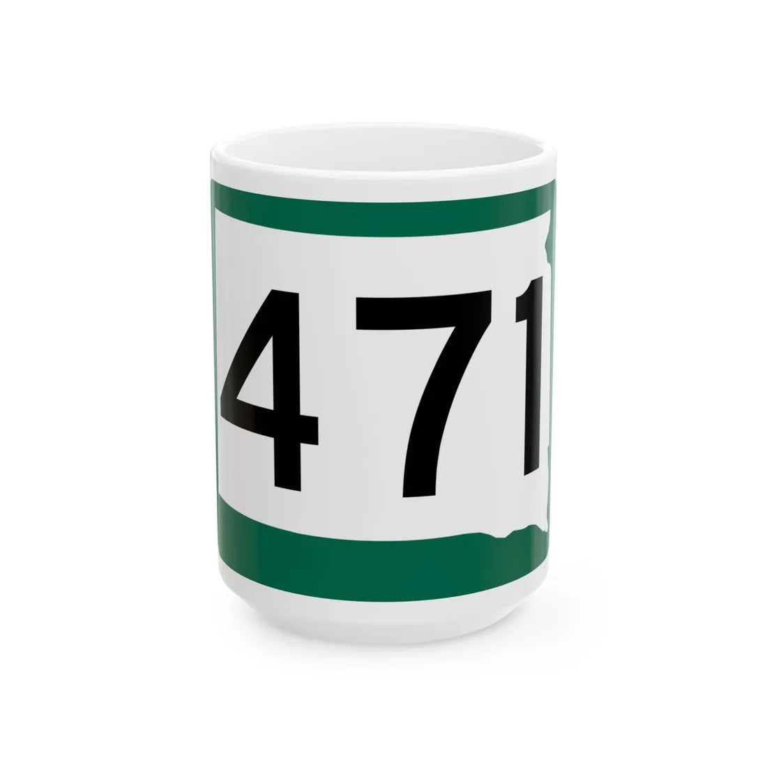 SD 471 (South Dakota) (Road Sign) White Coffee Mug 15oz - Go Mug Yourself