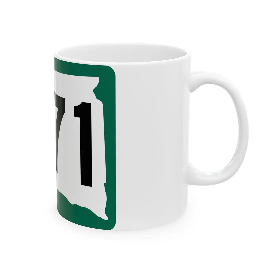 SD 471 (South Dakota) (Road Sign) White Coffee Mug - Go Mug Yourself