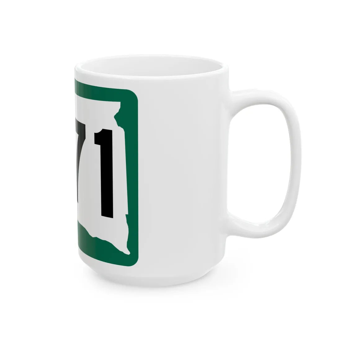 SD 471 (South Dakota) (Road Sign) White Coffee Mug - Go Mug Yourself