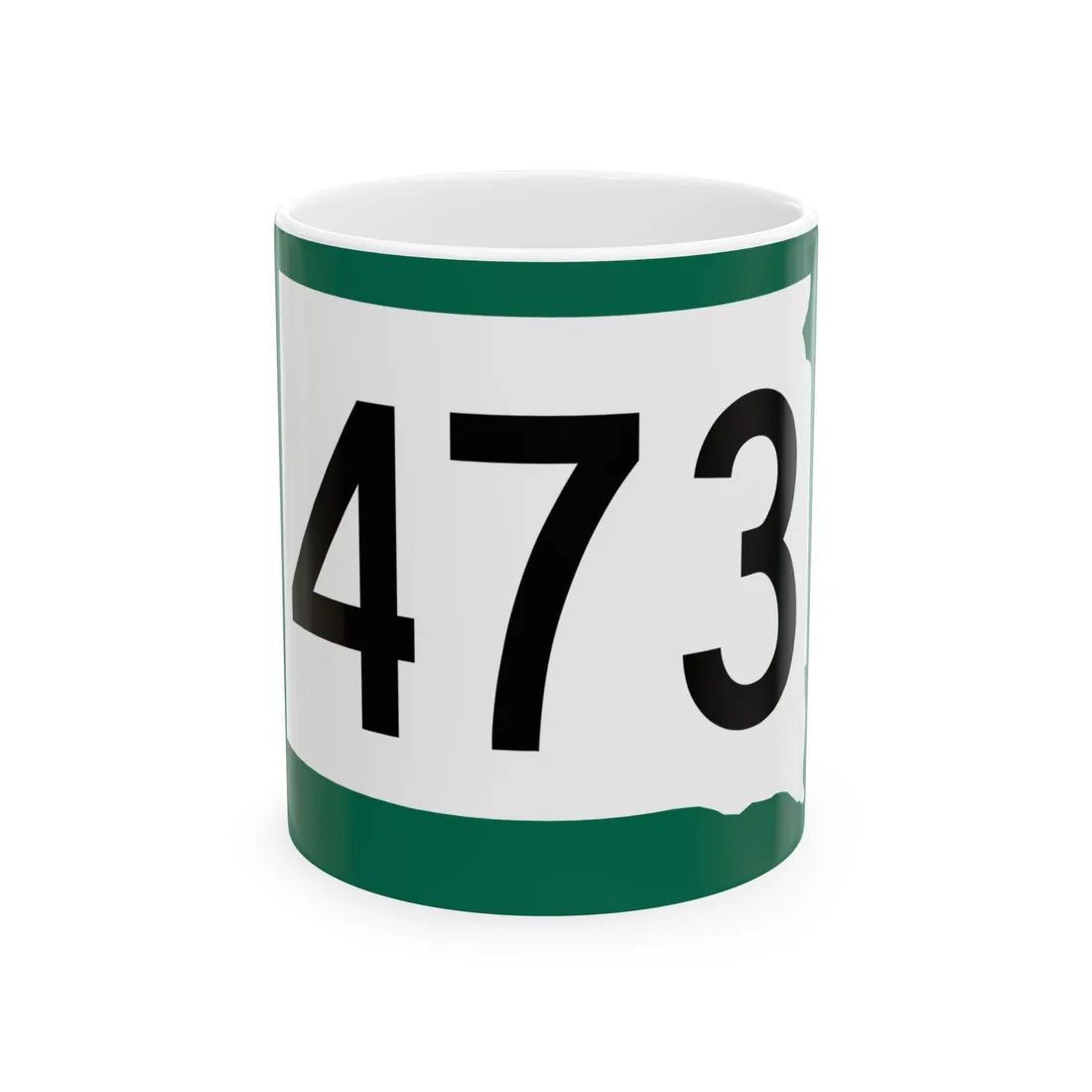SD 473 (South Dakota) (Road Sign) White Coffee Mug 11oz - Go Mug Yourself