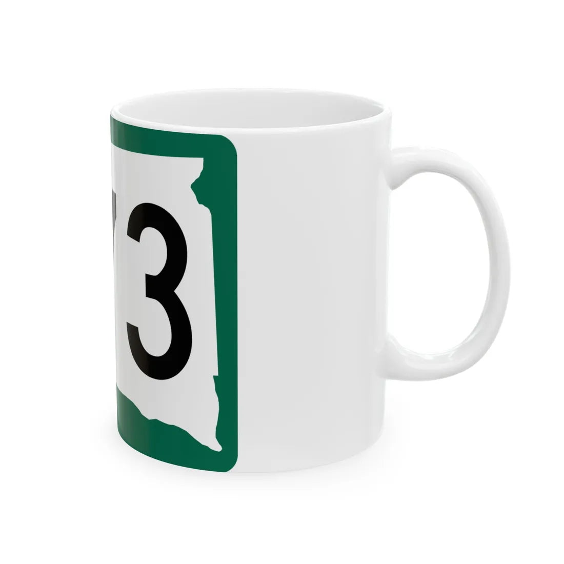 SD 473 (South Dakota) (Road Sign) White Coffee Mug - Go Mug Yourself