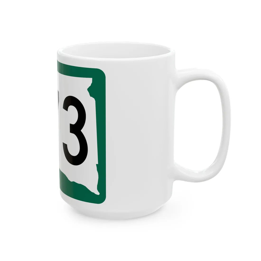 SD 473 (South Dakota) (Road Sign) White Coffee Mug - Go Mug Yourself