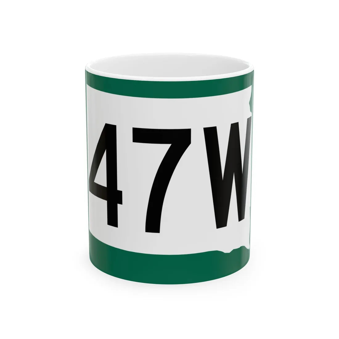 SD 47W (South Dakota) (Road Sign) White Coffee Mug 11oz - Go Mug Yourself