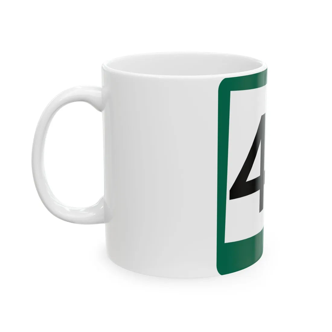 SD 48 (South Dakota) (Road Sign) White Coffee Mug - Go Mug Yourself