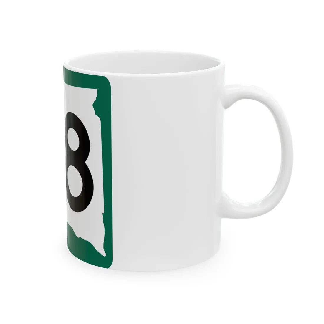 SD 48 (South Dakota) (Road Sign) White Coffee Mug - Go Mug Yourself