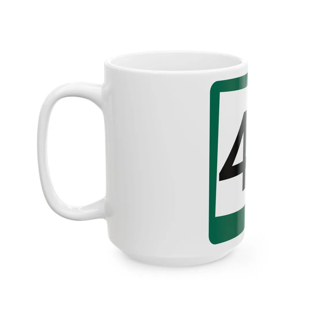 SD 48 (South Dakota) (Road Sign) White Coffee Mug - Go Mug Yourself