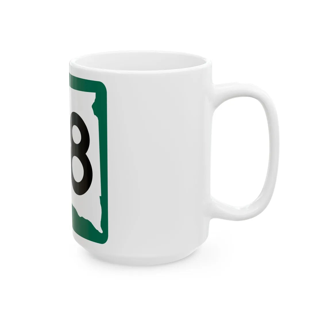 SD 48 (South Dakota) (Road Sign) White Coffee Mug - Go Mug Yourself