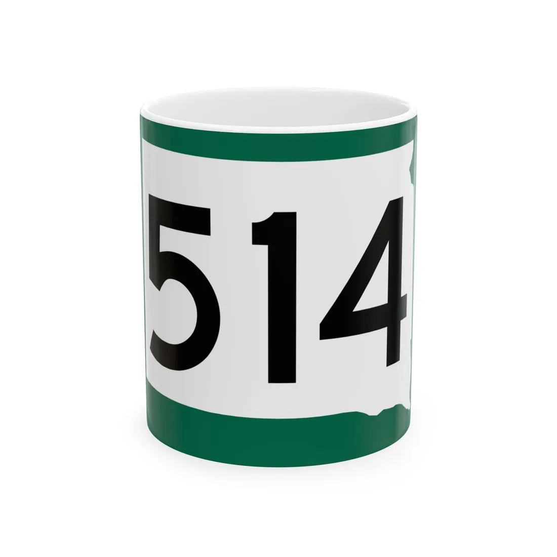 SD 514 (South Dakota) (Road Sign) White Coffee Mug 11oz - Go Mug Yourself