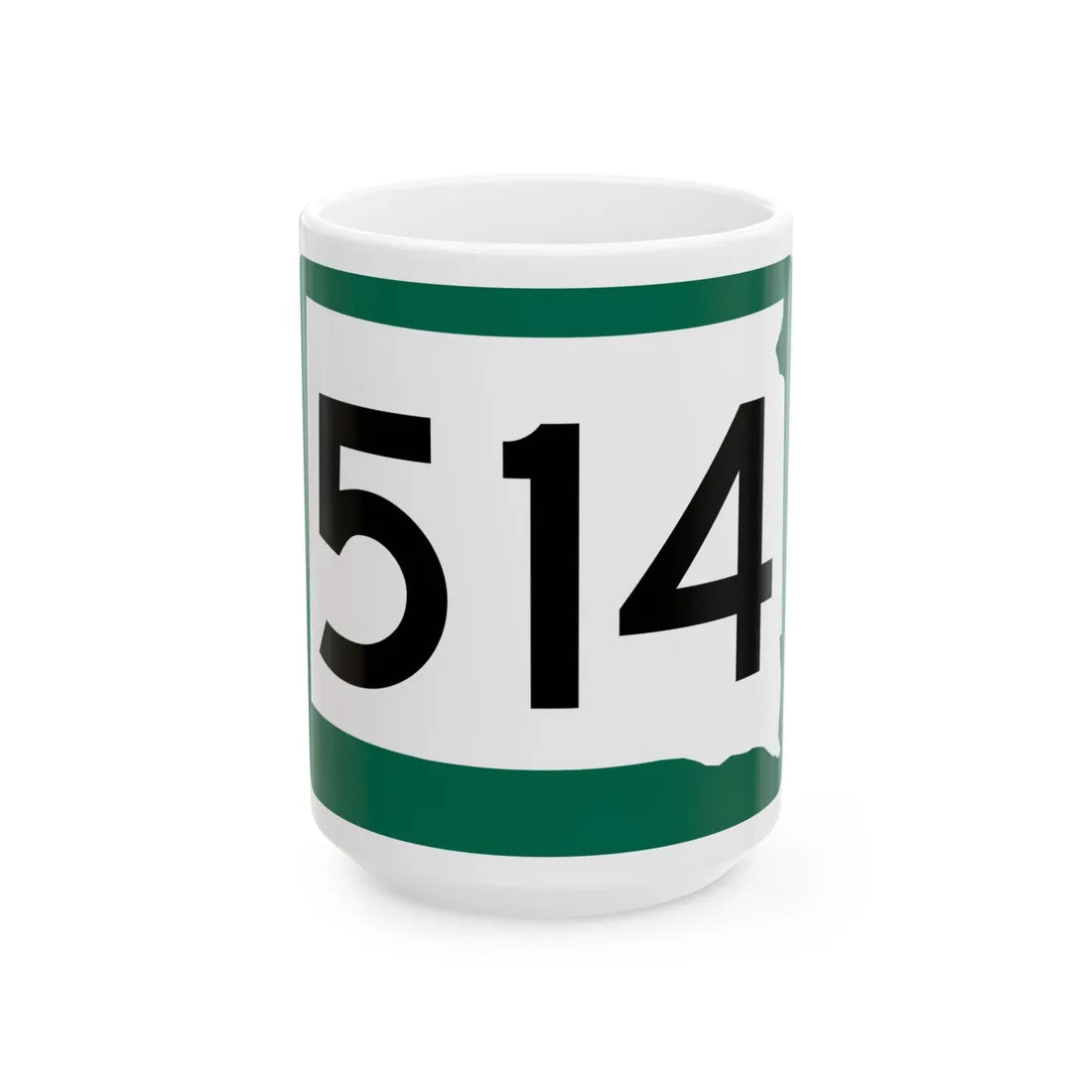 SD 514 (South Dakota) (Road Sign) White Coffee Mug 15oz - Go Mug Yourself