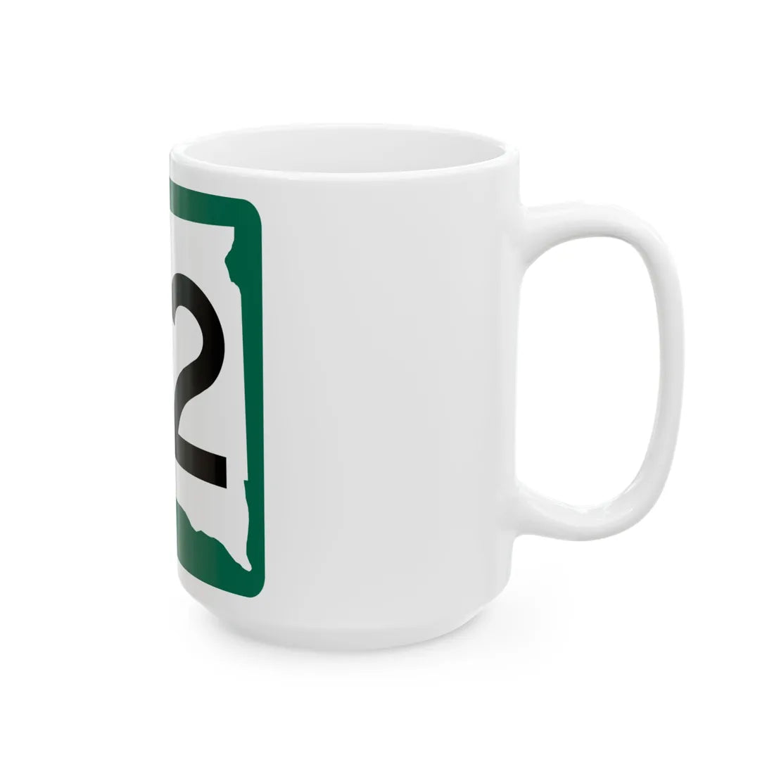 SD 52 (South Dakota) (Road Sign) White Coffee Mug - Go Mug Yourself