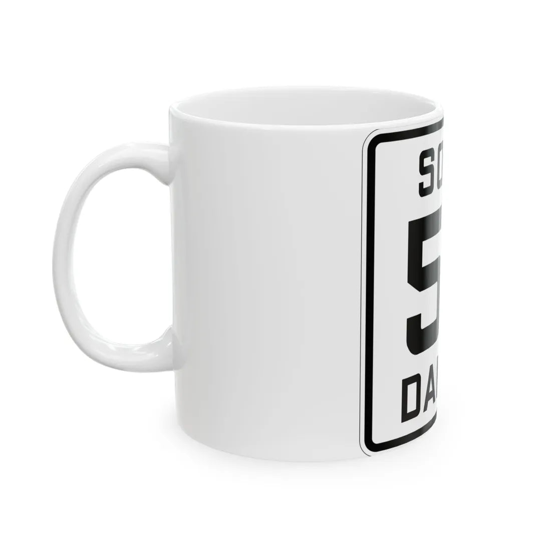 SD 59 1926 (South Dakota) (Road Sign) White Coffee Mug - Go Mug Yourself