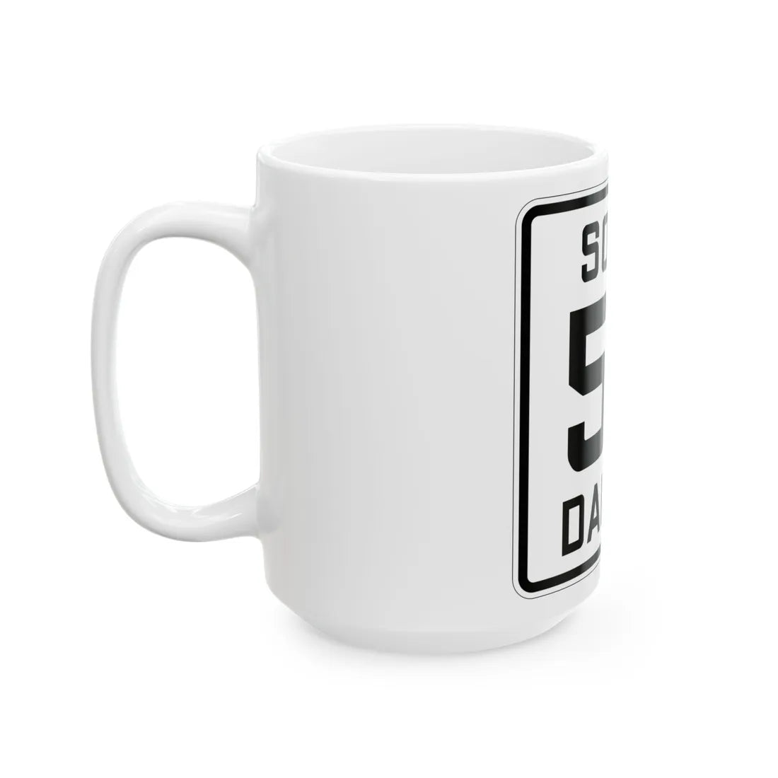 SD 59 1926 (South Dakota) (Road Sign) White Coffee Mug - Go Mug Yourself