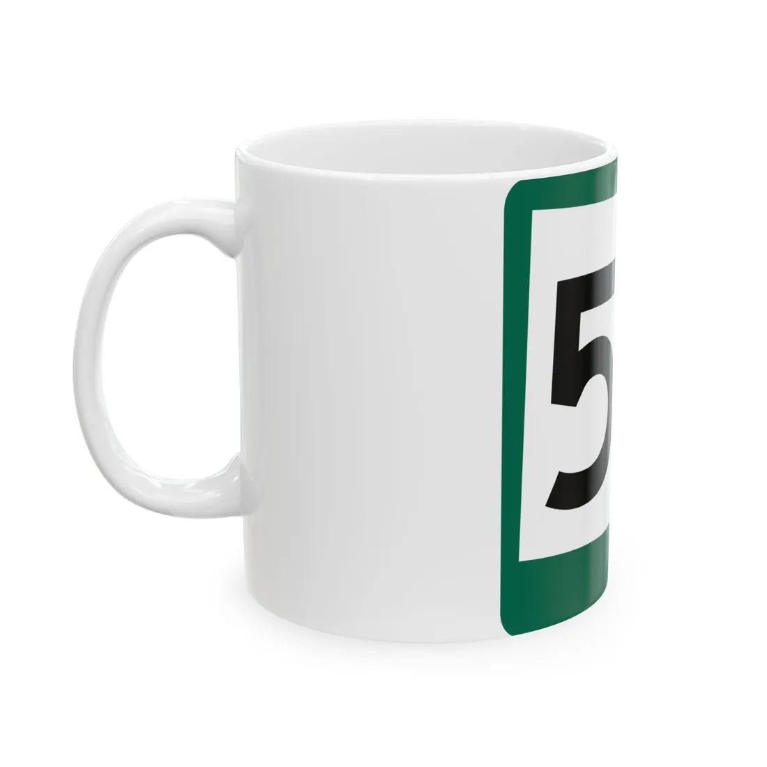 SD 59 (South Dakota) (Road Sign) White Coffee Mug - Go Mug Yourself