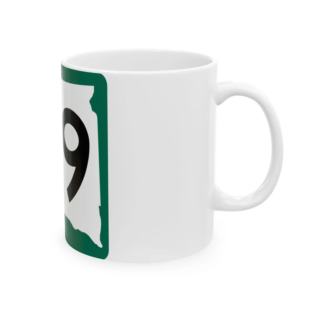 SD 59 (South Dakota) (Road Sign) White Coffee Mug - Go Mug Yourself