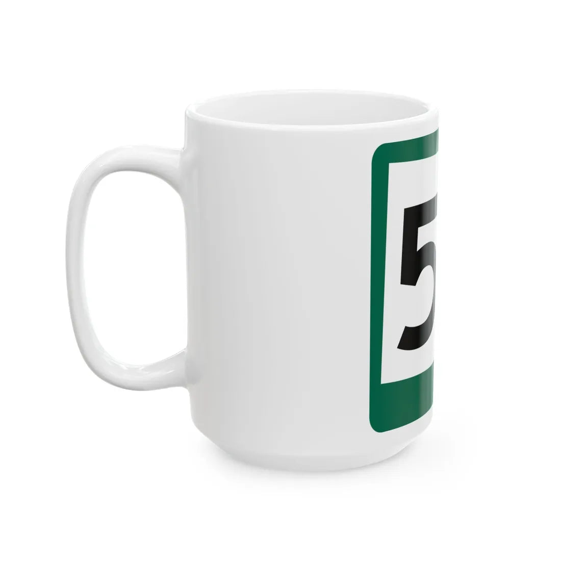 SD 59 (South Dakota) (Road Sign) White Coffee Mug - Go Mug Yourself