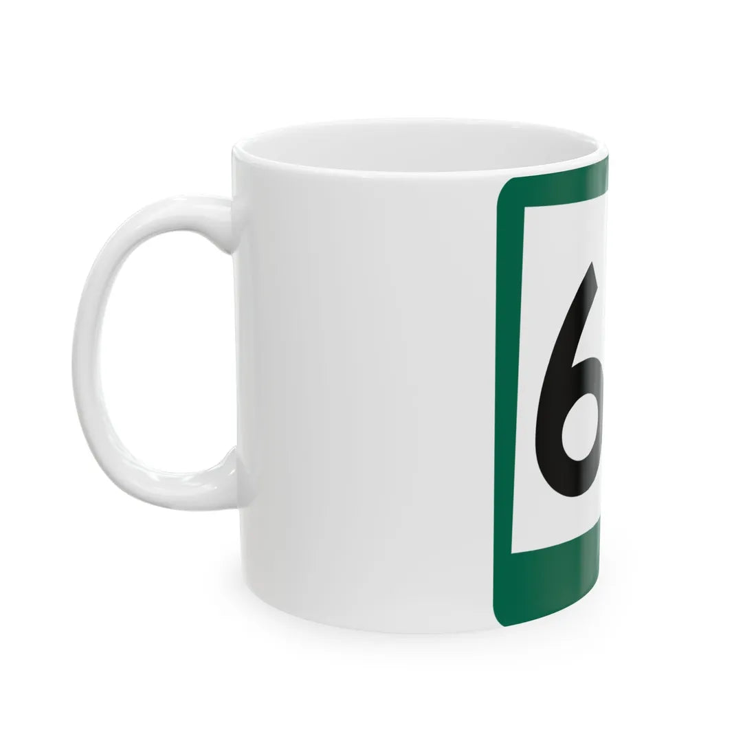 SD 60 (South Dakota) (Road Sign) White Coffee Mug - Go Mug Yourself