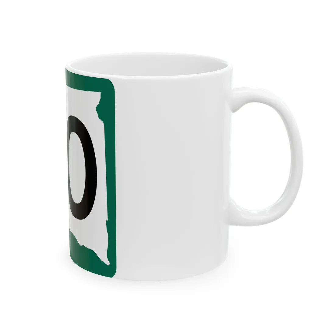 SD 60 (South Dakota) (Road Sign) White Coffee Mug - Go Mug Yourself