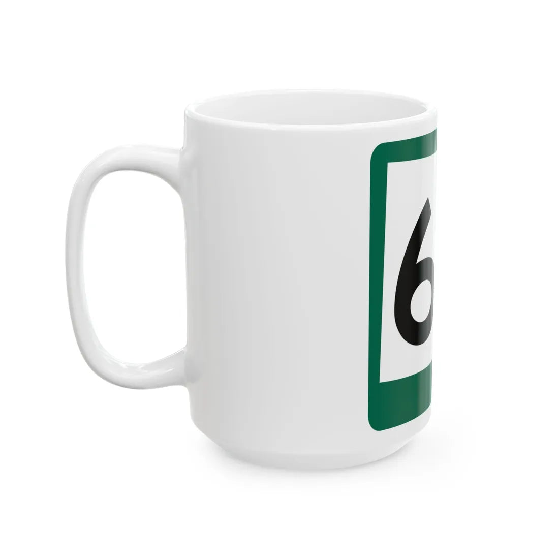 SD 60 (South Dakota) (Road Sign) White Coffee Mug - Go Mug Yourself