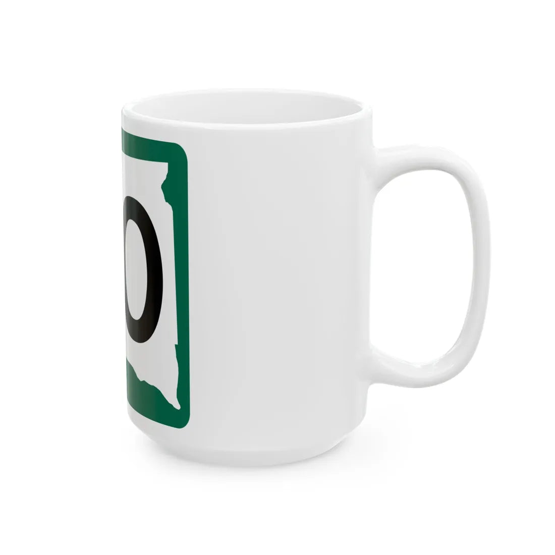SD 60 (South Dakota) (Road Sign) White Coffee Mug - Go Mug Yourself