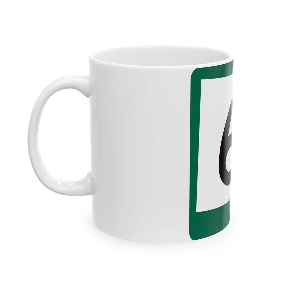 SD 61 (South Dakota) (Road Sign) White Coffee Mug - Go Mug Yourself