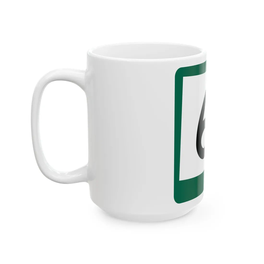 SD 61 (South Dakota) (Road Sign) White Coffee Mug - Go Mug Yourself