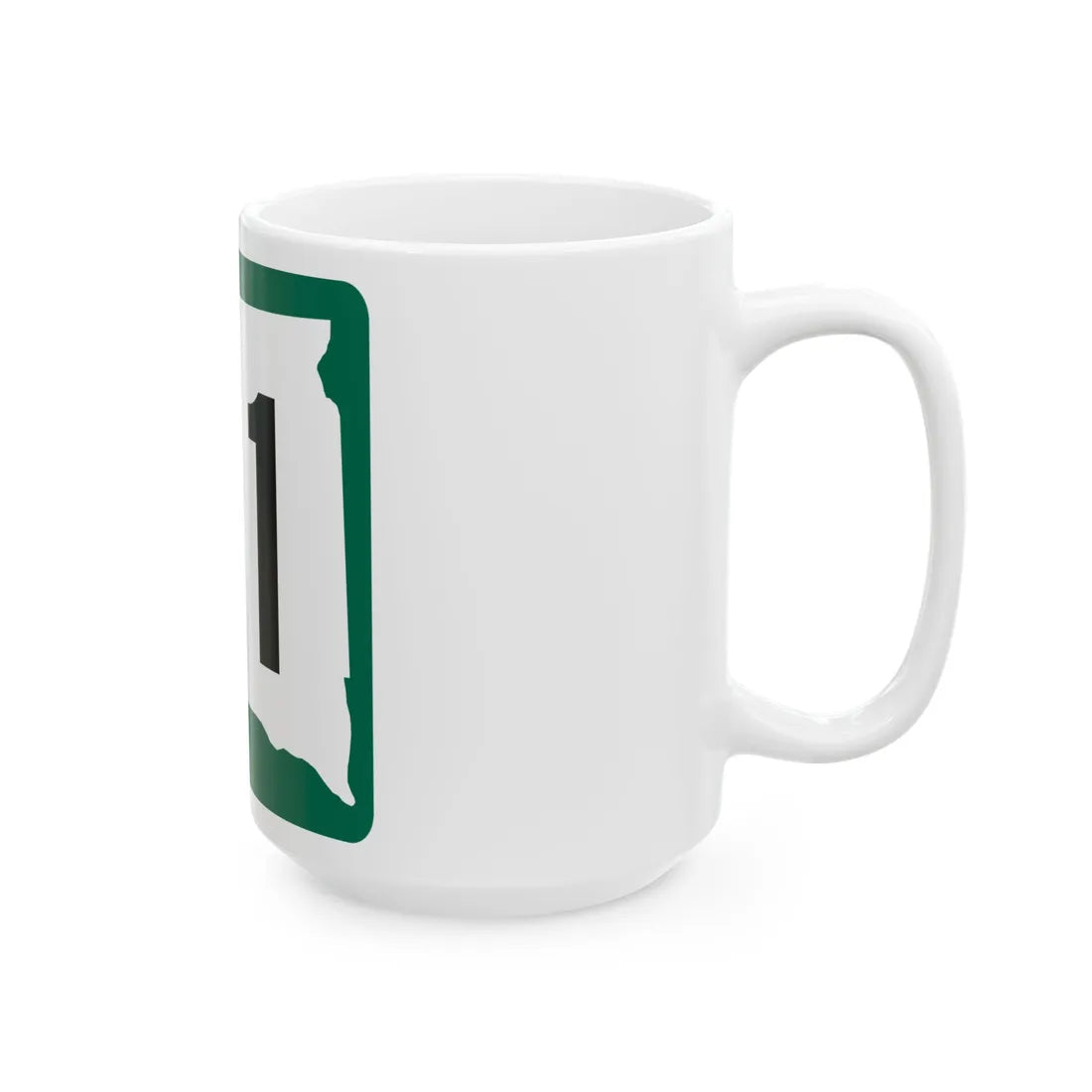 SD 61 (South Dakota) (Road Sign) White Coffee Mug - Go Mug Yourself
