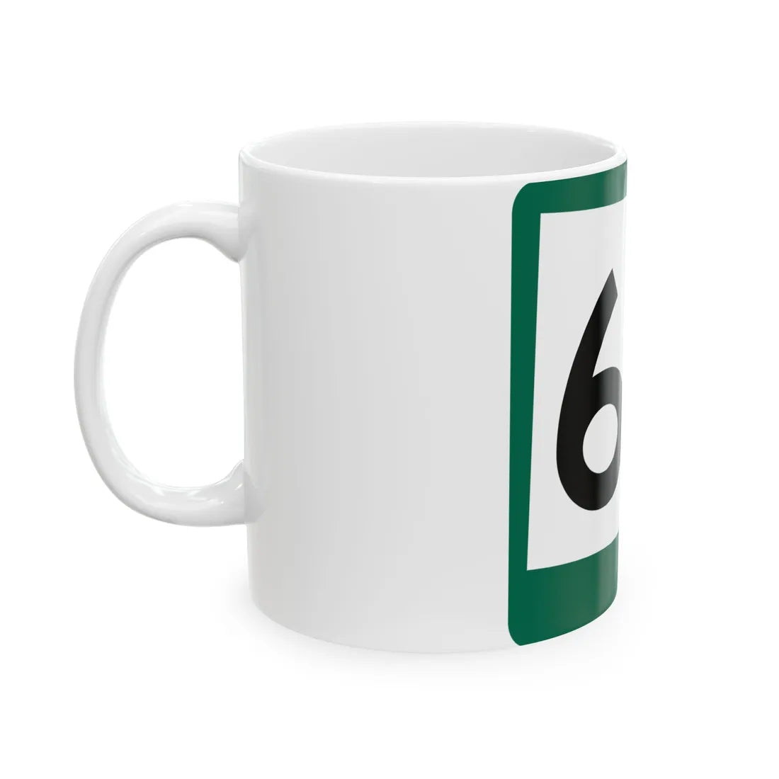 SD 63 (South Dakota) (Road Sign) White Coffee Mug - Go Mug Yourself