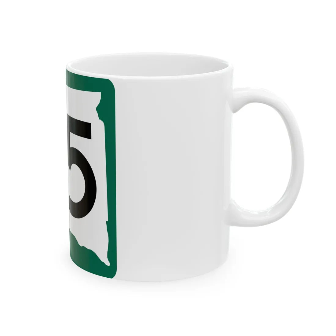 SD 65 (South Dakota) (Road Sign) White Coffee Mug - Go Mug Yourself